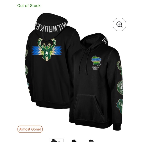 New Era Other - New Era Milwaukee Bucks NBA Limited Edition Patchwork Hoodie